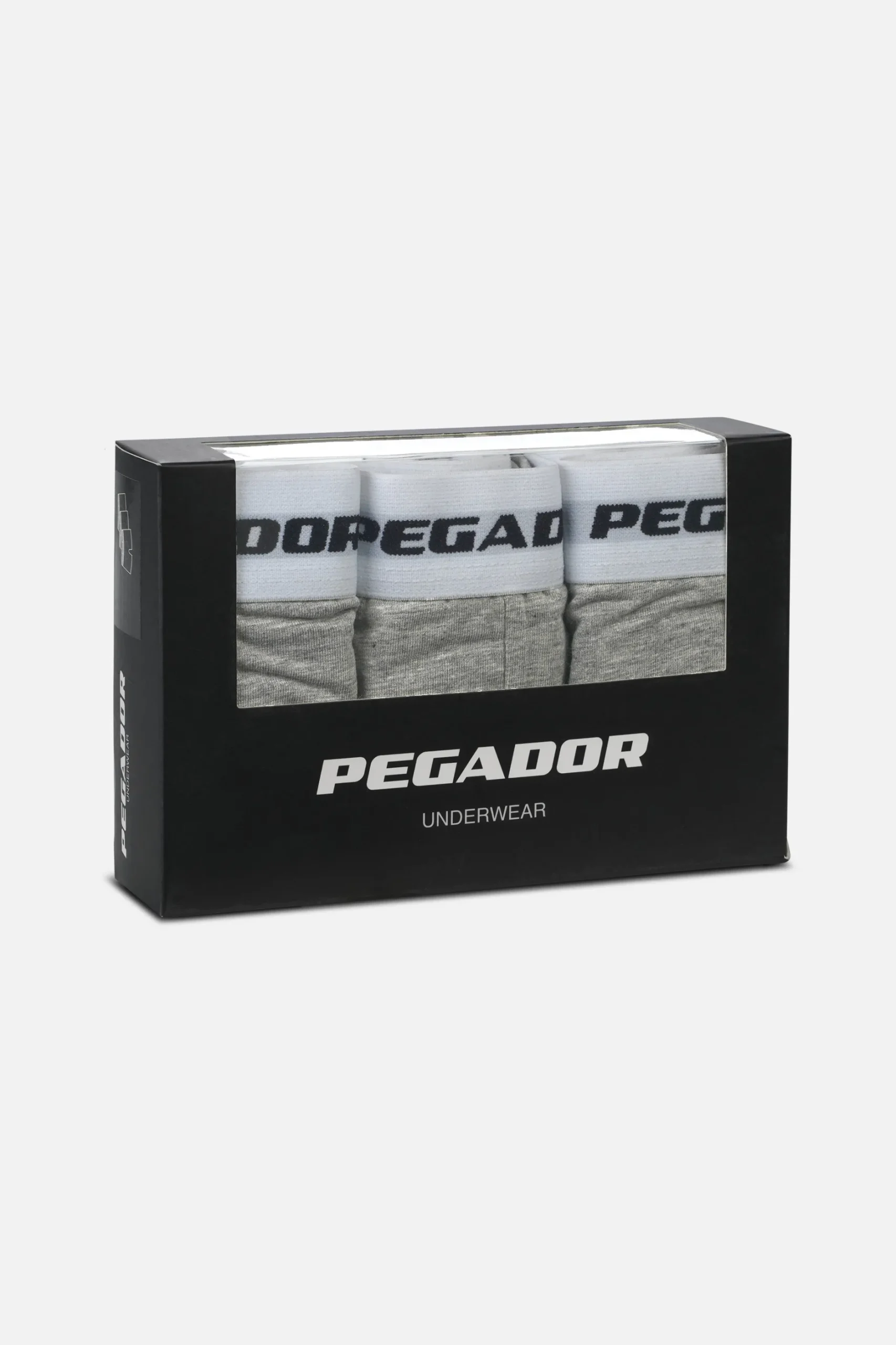 Pegador Underwear|Camino Boxershorts Single Logo 3 Pack Grey Melange White