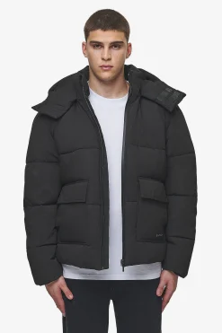 Pegador Jackets|Carvel Water-Reactive Logo Puffer Jacket Black