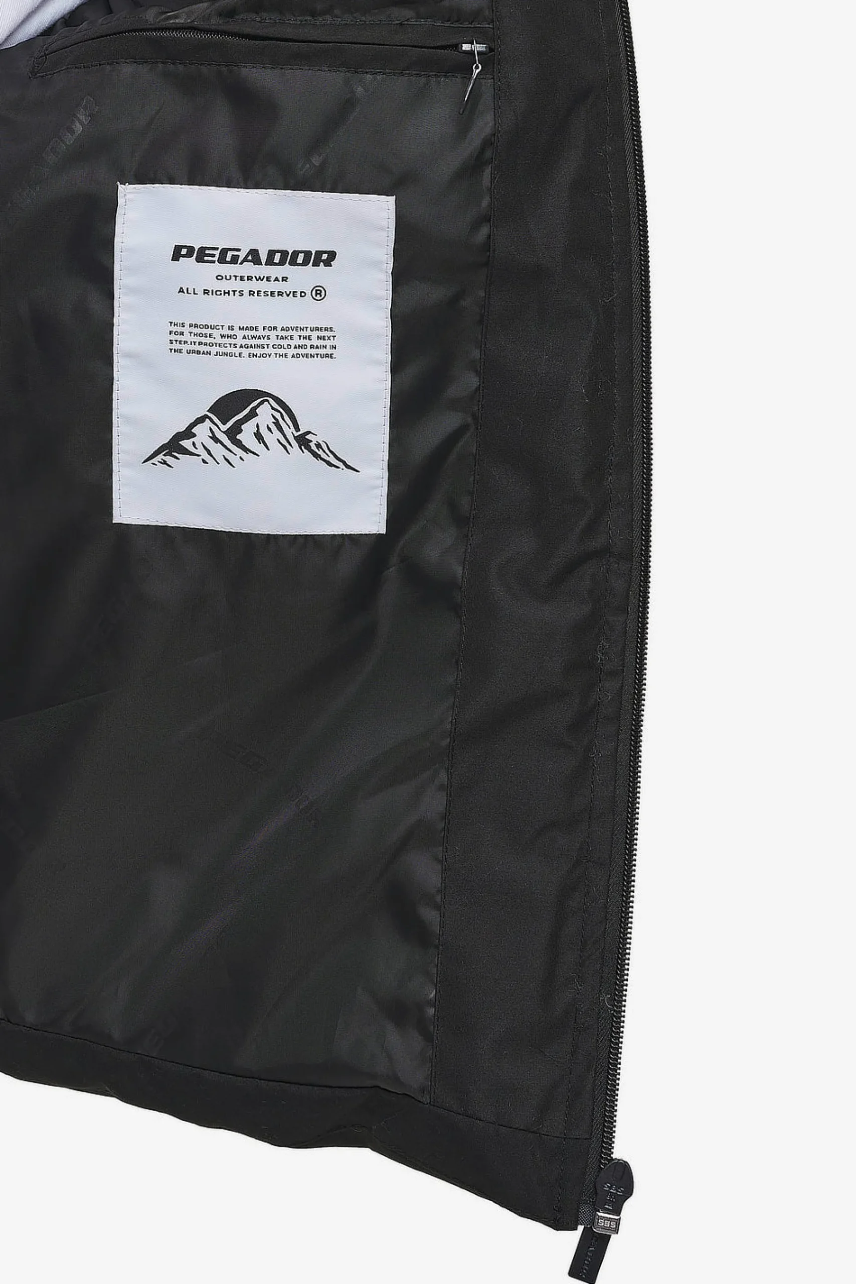 Pegador Jackets|Carvel Water-Reactive Logo Puffer Jacket Black