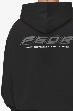 Pegador Hoodies|Zip Hoodies|Charles Oversized Sweat Jacket Washed Black
