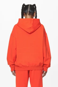 Pegador Hoodies|Clarita Logo Oversized Hoodie Washed Signal Red Gum