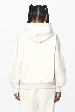 Pegador Hoodies|Clarita Logo Oversized Hoodie Washed Salty Cream Gum