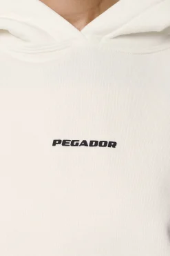 Pegador Hoodies|Clarita Logo Oversized Hoodie Washed Coconut Milk Black Gum