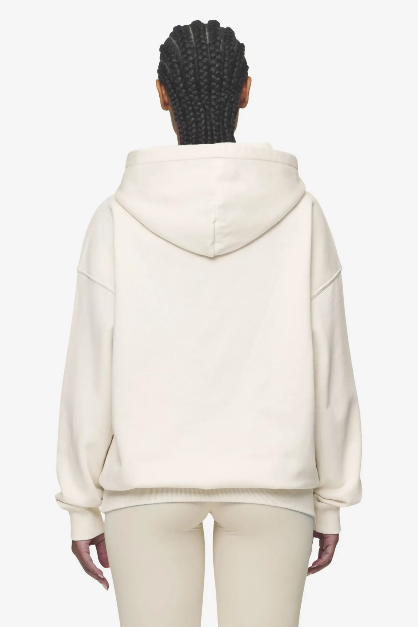 Pegador Hoodies|Clarita Logo Oversized Hoodie White Gum Washed coast sand