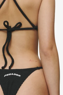 Pegador Underwear|Codina Drawstring Tie Side Bikini Panty Black