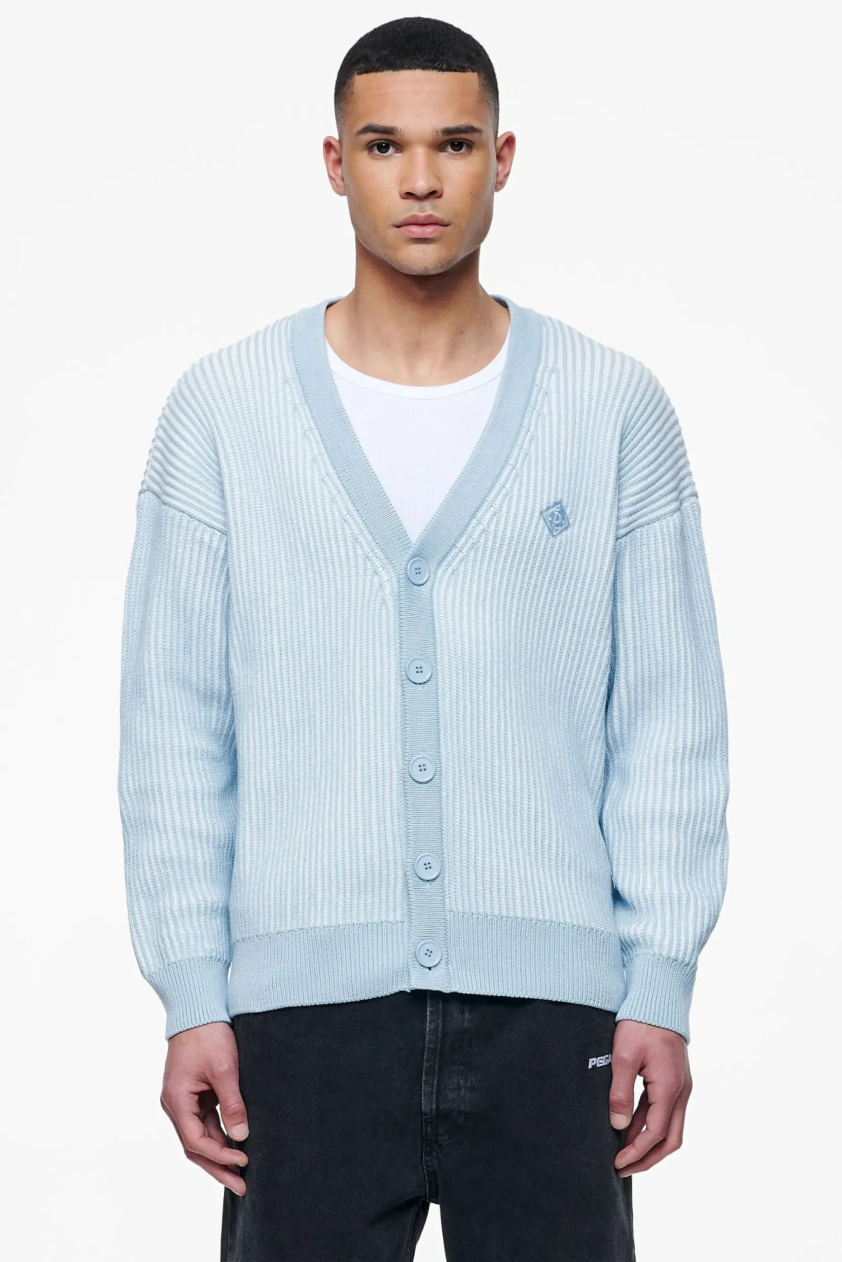 Pegador Sweaters|Cohen Crochet Cardigan Riviera Blue