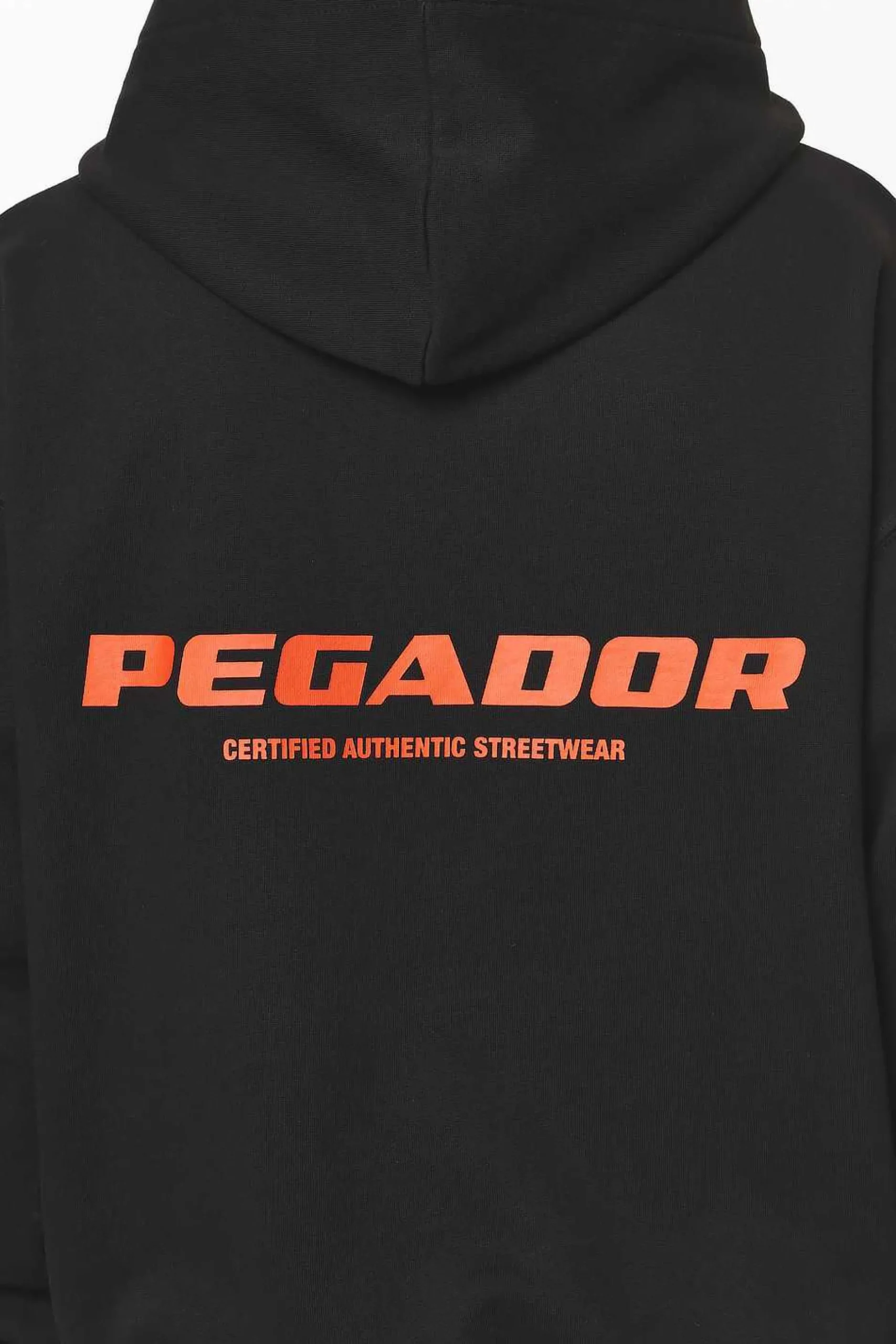Pegador Hoodies|Colne Logo Oversized Hoodie Black Signal Red