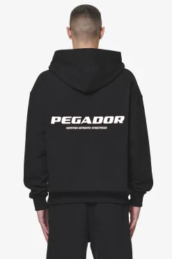 Pegador Hoodies|Colne Logo Oversized Hoodie Black