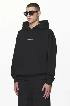 Pegador Hoodies|Colne Logo Oversized Hoodie Black