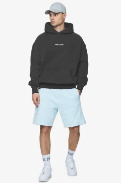 Pegador Hoodies|Colne Logo Oversized Hoodie Baby Blue Vintage black