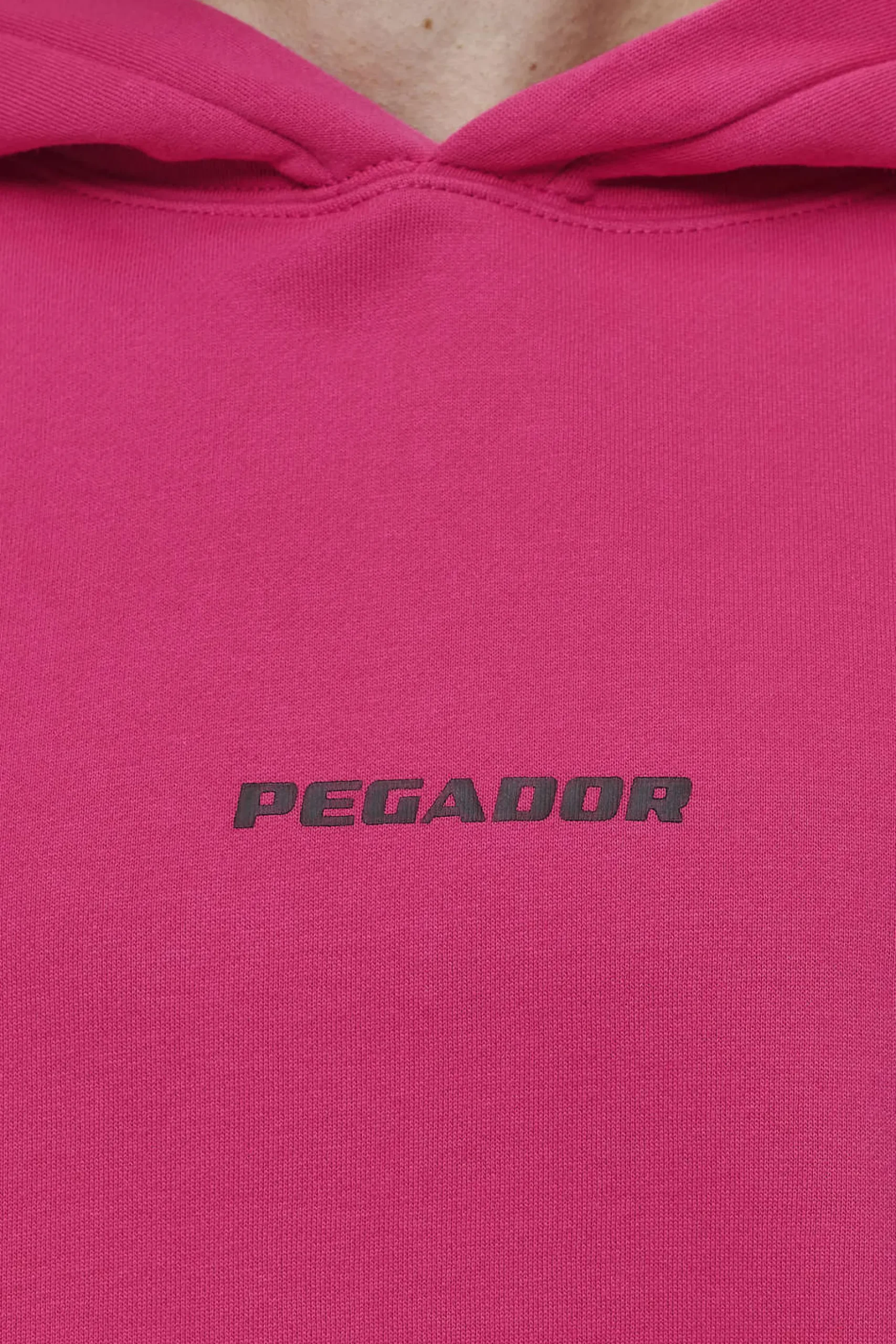 Pegador Hoodies|Colne Logo Oversized Hoodie Washed Virtual Pink Black