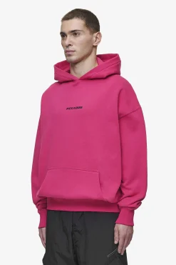 Pegador Hoodies|Colne Logo Oversized Hoodie Washed Virtual Pink Black