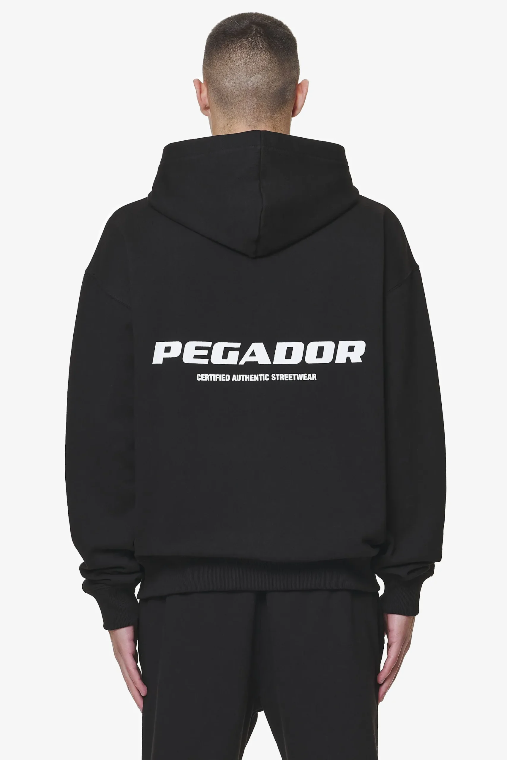 Pegador Hoodies|Zip Hoodies|Colne Logo Oversized Sweat Jacket Black