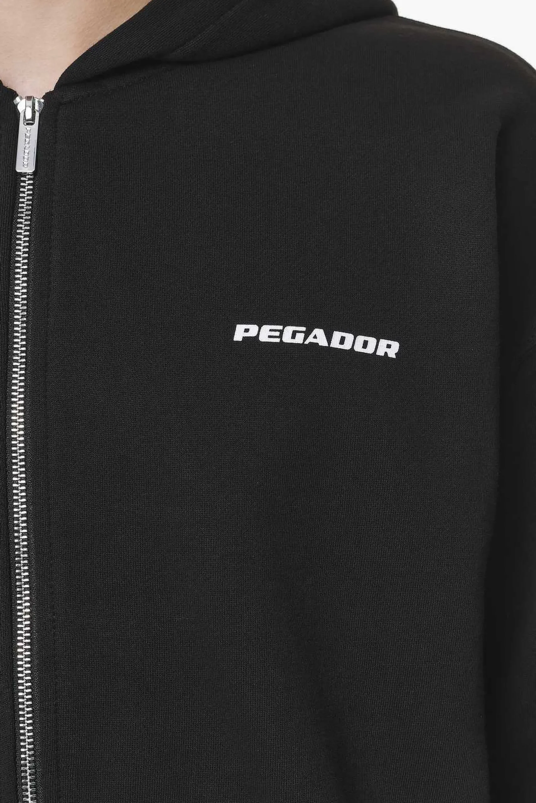 Pegador Hoodies|Zip Hoodies|Colne Logo Oversized Sweat Jacket Black