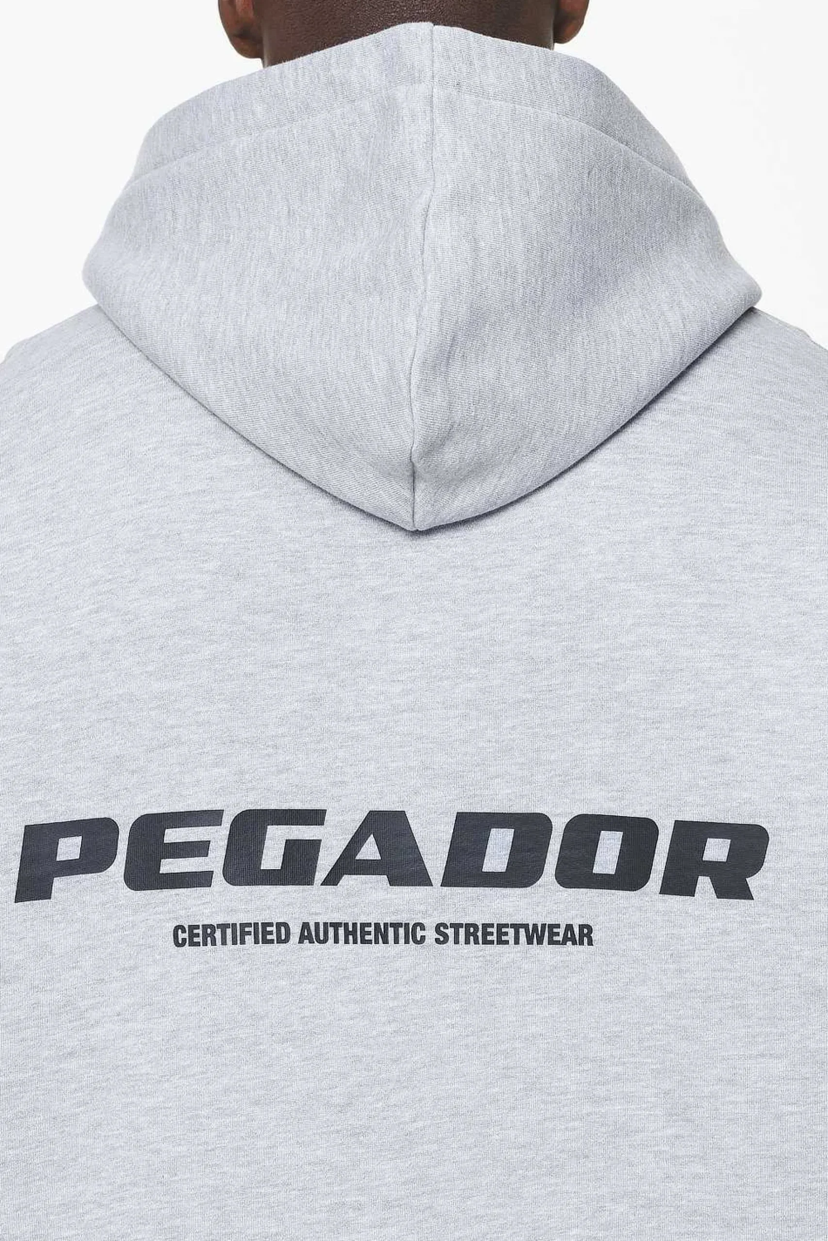 Pegador Hoodies|Zip Hoodies|Colne Logo Oversized Sweat Jacket Grey Melange
