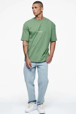 Pegador Tees|Colne Logo Oversized Tee Vintage Washed Cypress Green