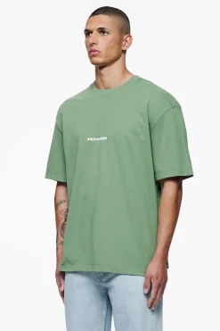 Pegador Tees|Colne Logo Oversized Tee Vintage Washed Cypress Green