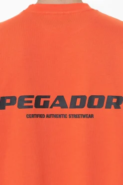 Pegador Tees|Colne Logo Oversized Tee Washed Signal Red