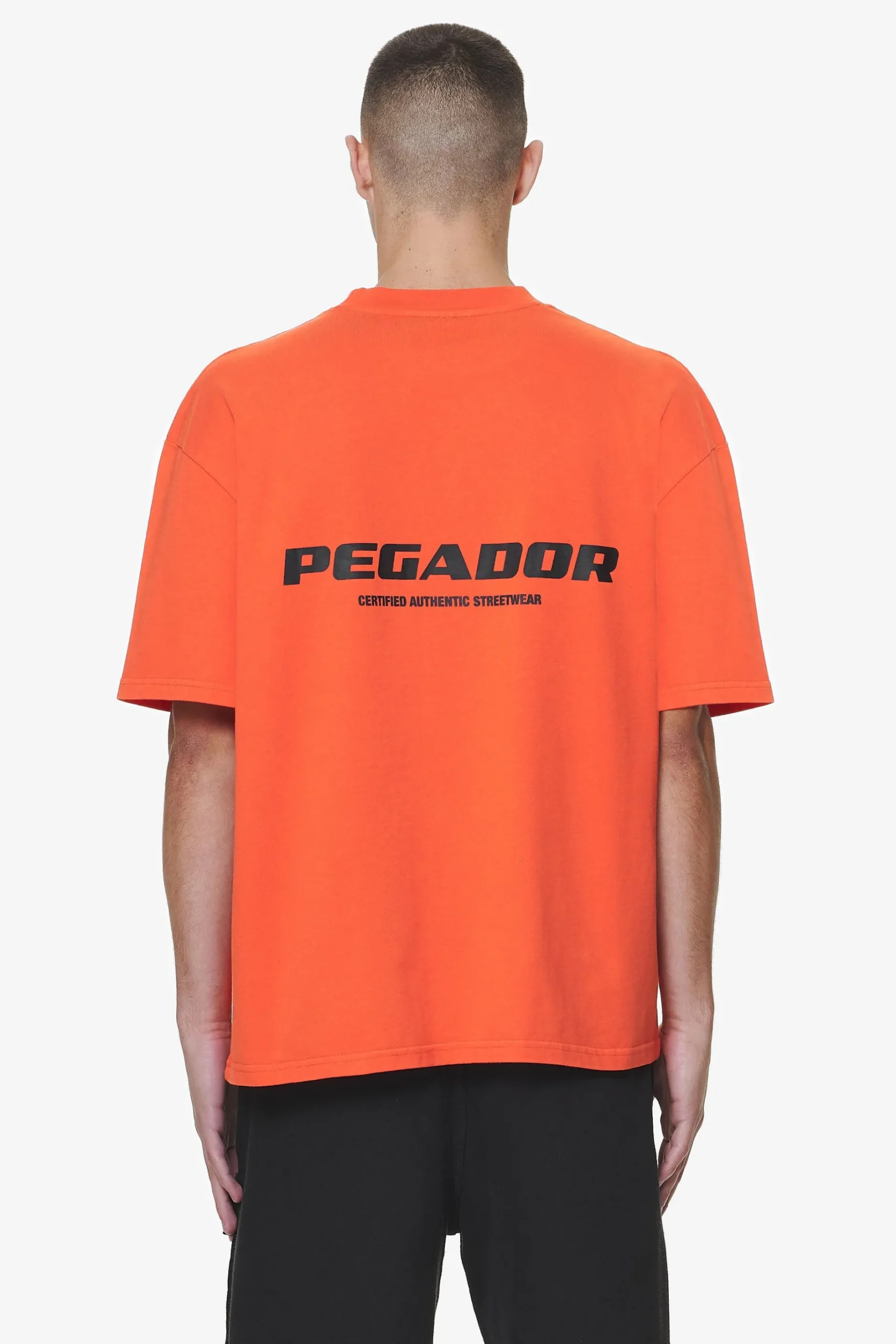 Pegador Tees|Colne Logo Oversized Tee Washed Signal Red