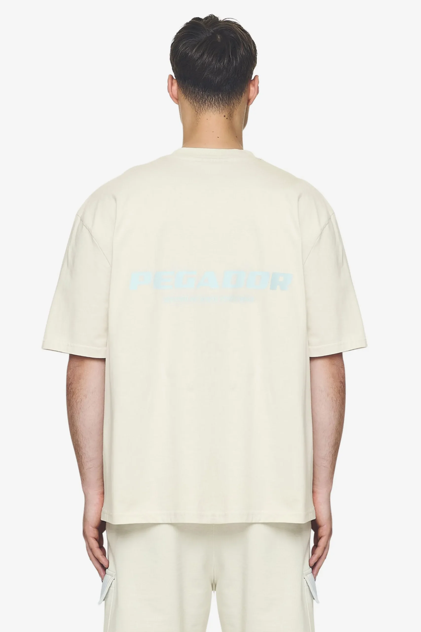 Pegador Tees|Colne Logo Oversized Tee Baby Blue Washed salty cream