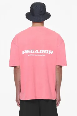 Pegador Tees|Colne Logo Oversized Tee Vintage Strawberry