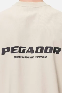 Pegador Tees|Colne Logo Oversized Tee Washed Desert Sand