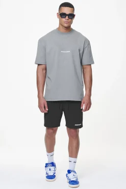 Pegador Tees|Colne Logo Oversized Tee Heavy Washed Cool Grey
