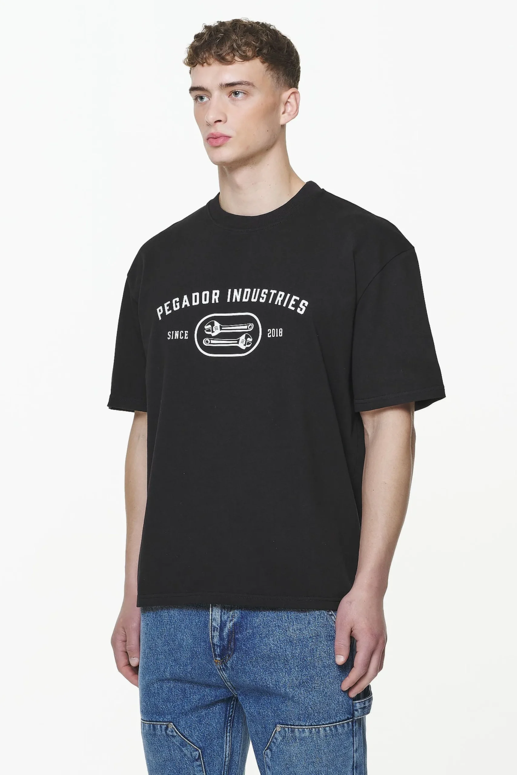 Pegador Tees|Comet Oversized Tee Vintage Washed Onyx Black