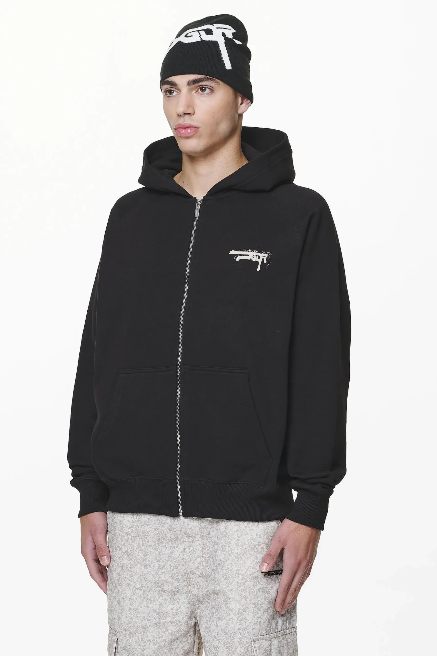 Pegador Hoodies|Zip Hoodies|Condor Raglan Sweat Jacket Black