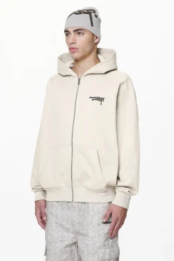 Pegador Hoodies|Zip Hoodies|Condor Raglan Sweat Jacket Washed Dust Cream