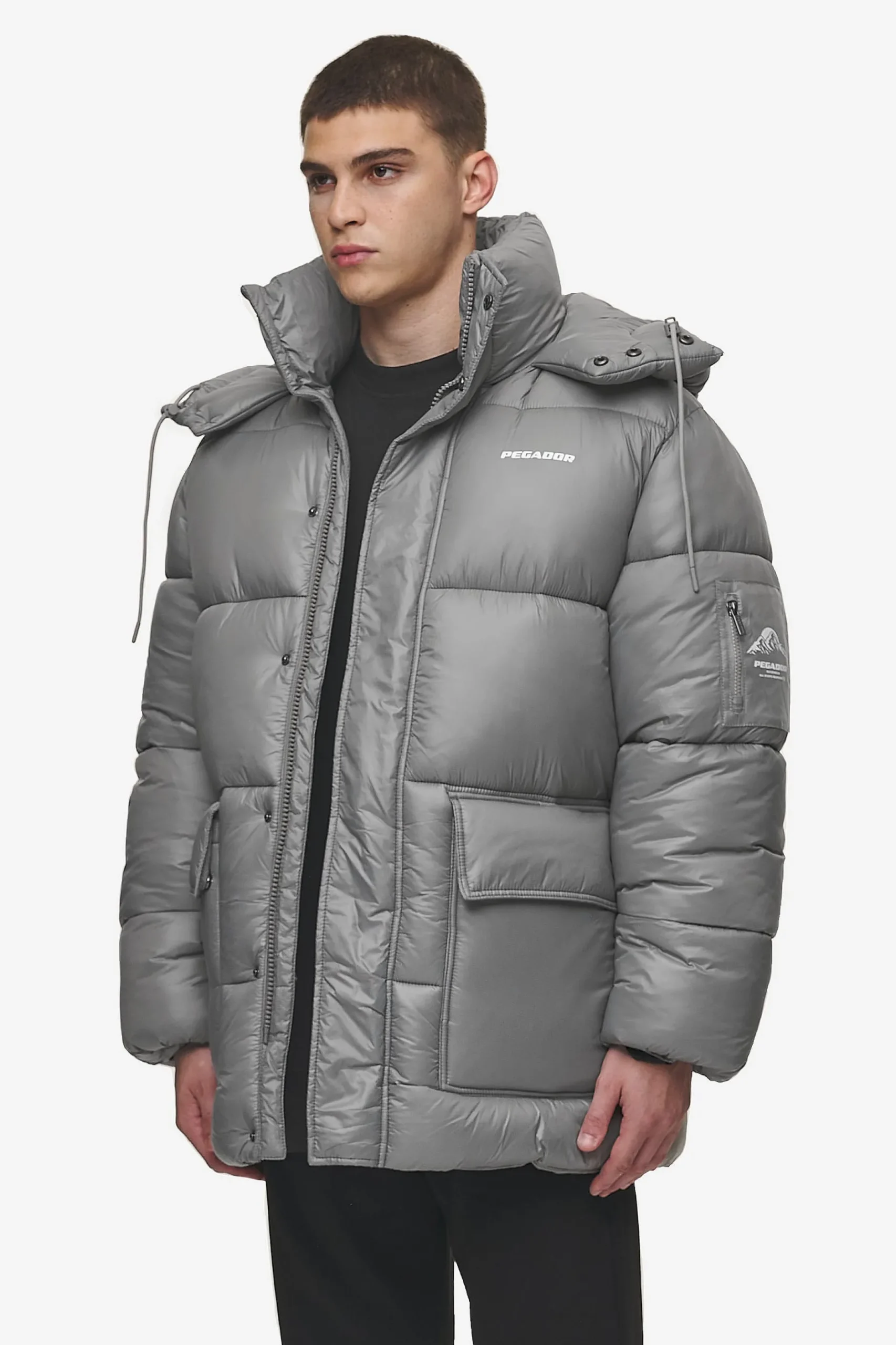 Pegador Jackets|Conell Puffer Parka Rock Grey