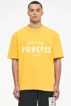 Pegador Tees|Cordova Oversized Tee Vintage Washed Solar Yellow