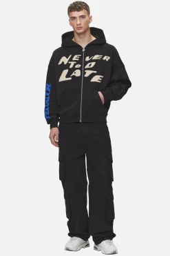 Pegador Hoodies|Zip Hoodies|Corey Terry Boxy Sweat Jacket Washed Black