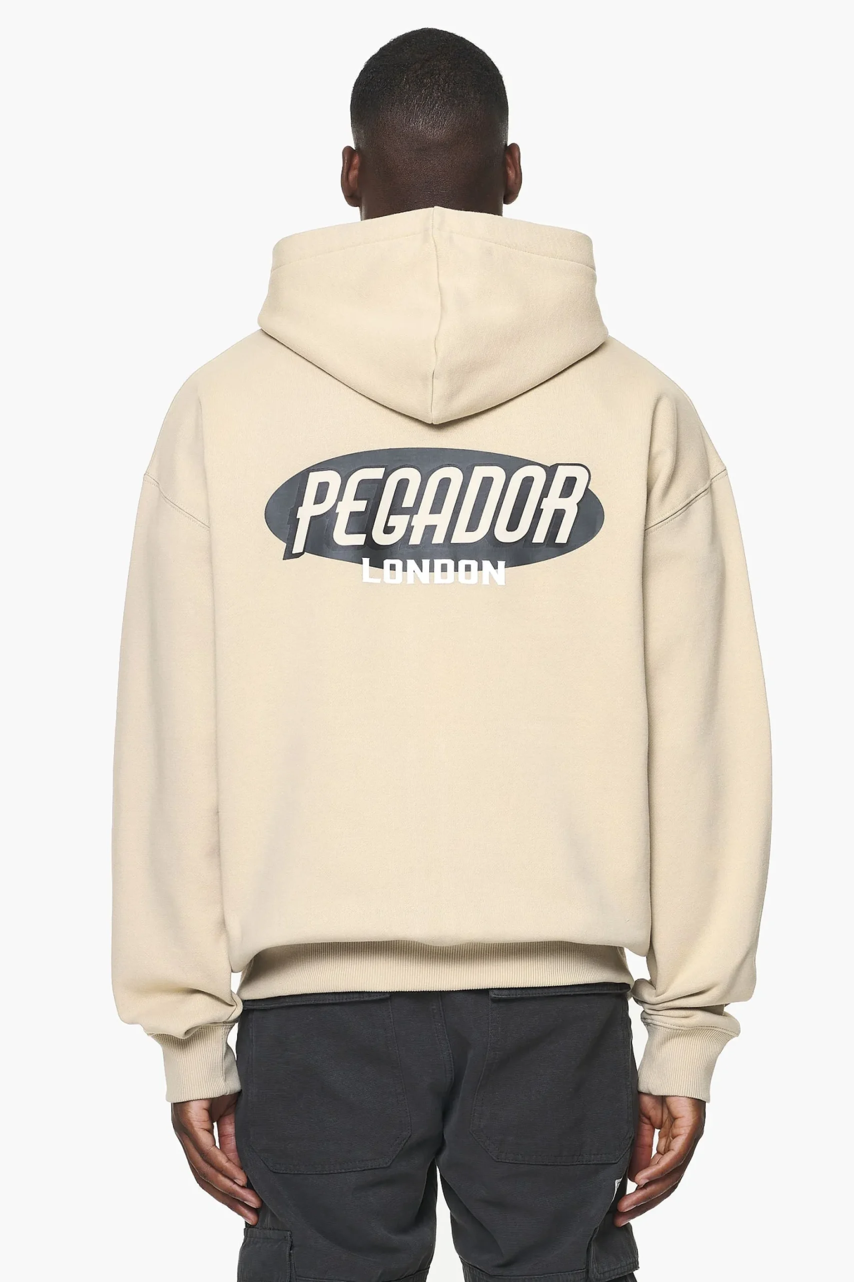 Pegador Hoodies|Zip Hoodies|County Oversized Sweat Jacket Vintage Washed Kingdom Beige