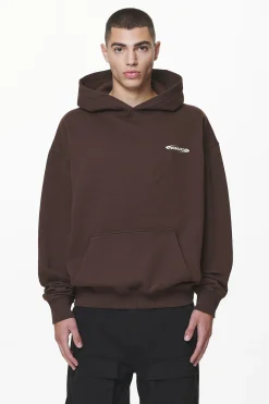 Pegador Hoodies|Crail Oversized Hoodie Washed Oak Brown