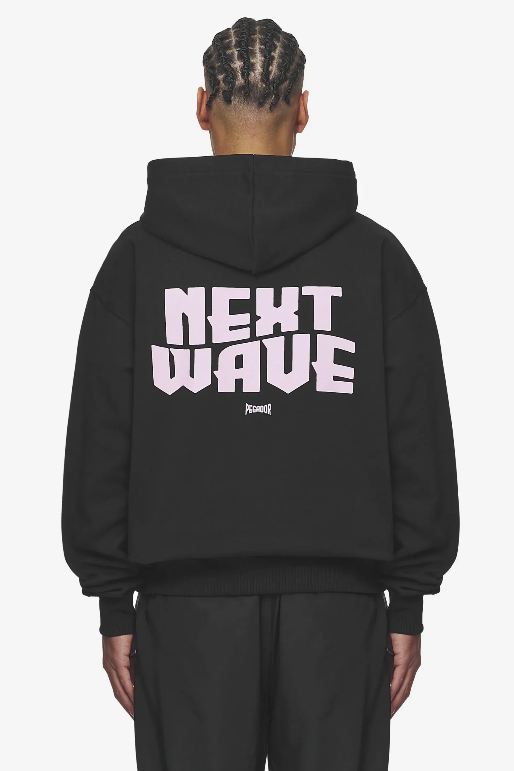 Pegador Hoodies|Dacko Oversized Hoodie Washed Black Bubblegum