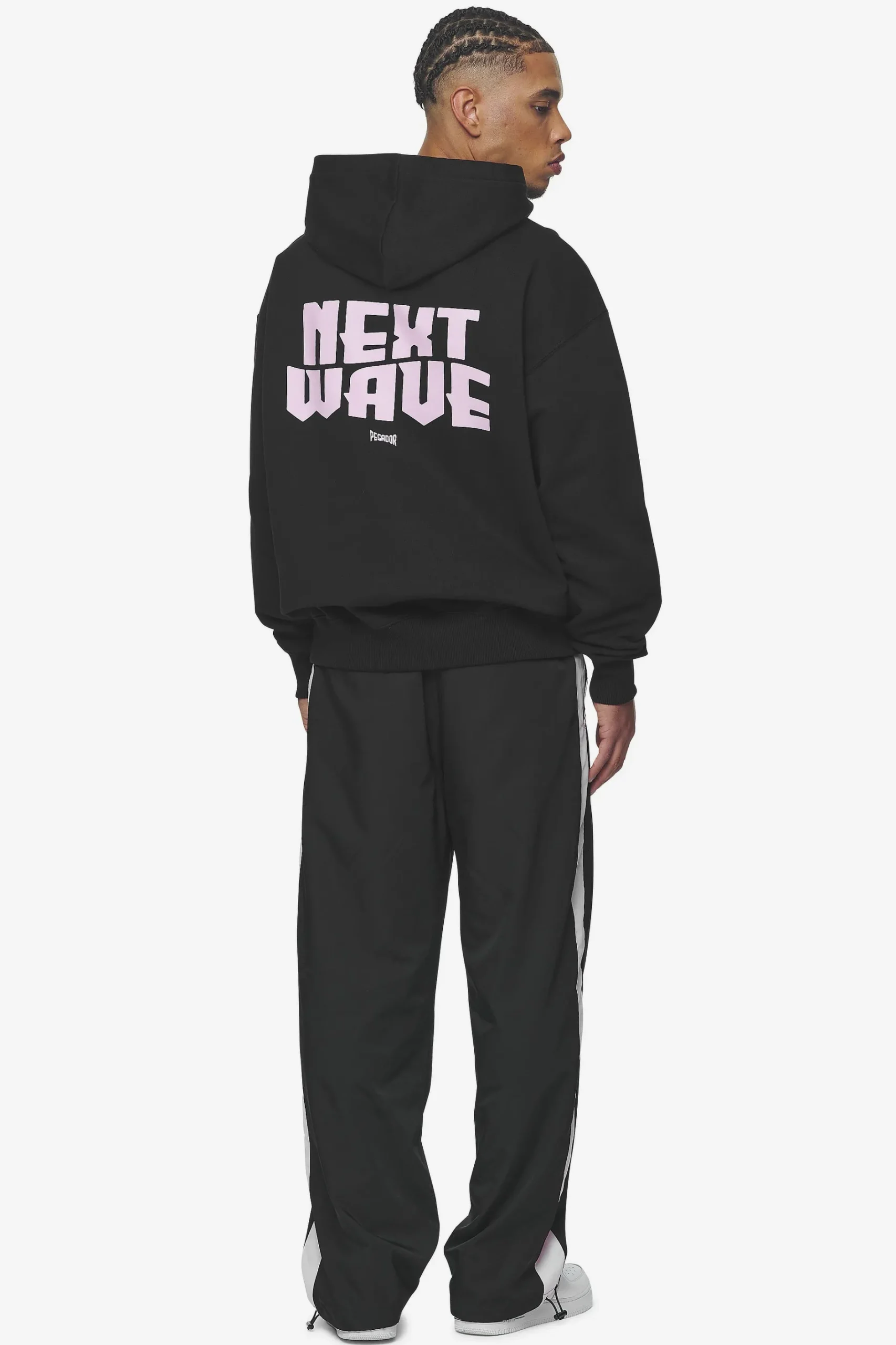 Pegador Hoodies|Dacko Oversized Hoodie Washed Black Bubblegum