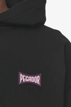 Pegador Hoodies|Dacko Oversized Hoodie Washed Black Bubblegum