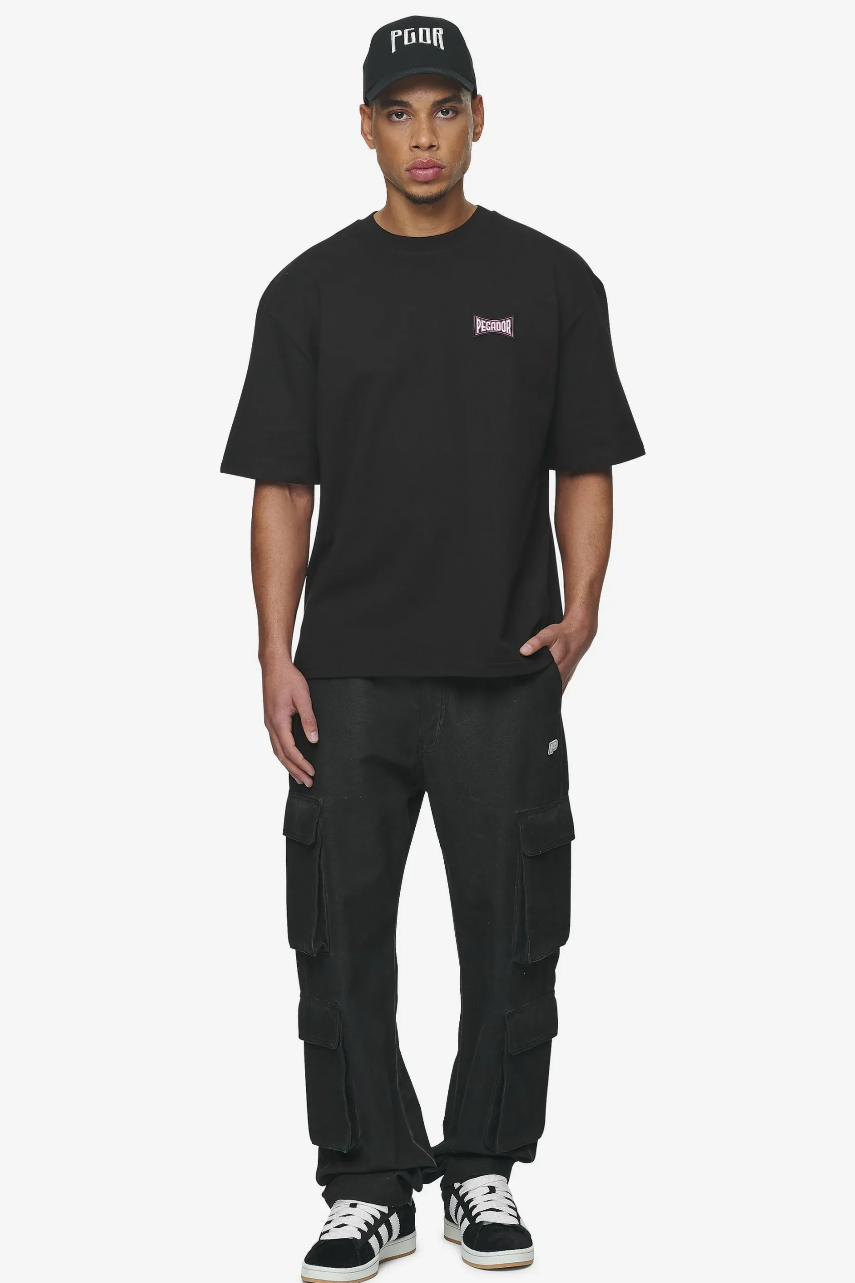 Pegador Tees|Dacko Oversized Tee Bubblegum Washed black