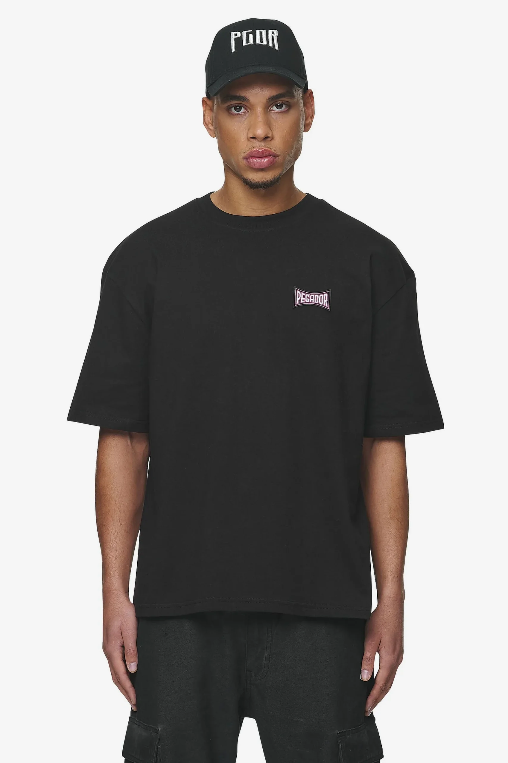 Pegador Tees|Dacko Oversized Tee Bubblegum Washed black