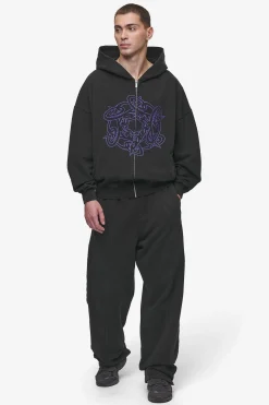 Pegador Hoodies|Zip Hoodies|Dalk Boxy Sweat Jacket Vintage Black