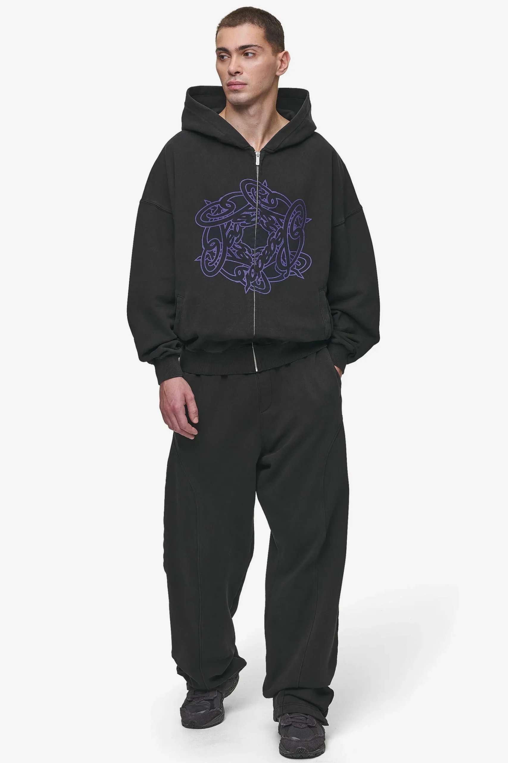 Pegador Hoodies|Zip Hoodies|Dalk Boxy Sweat Jacket Vintage Black