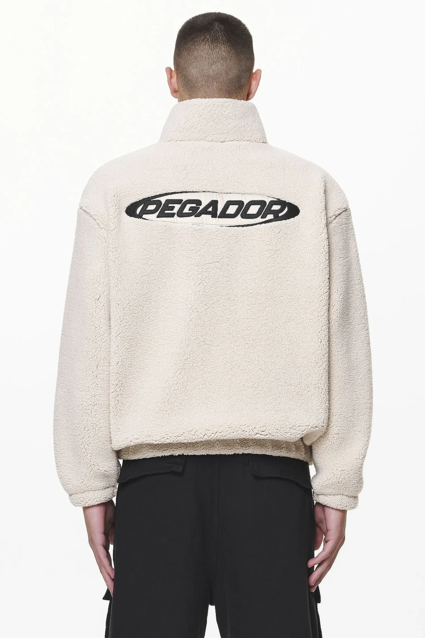 Pegador Sweaters|Defoe Teddy Halfzip Sweater Dust Cream