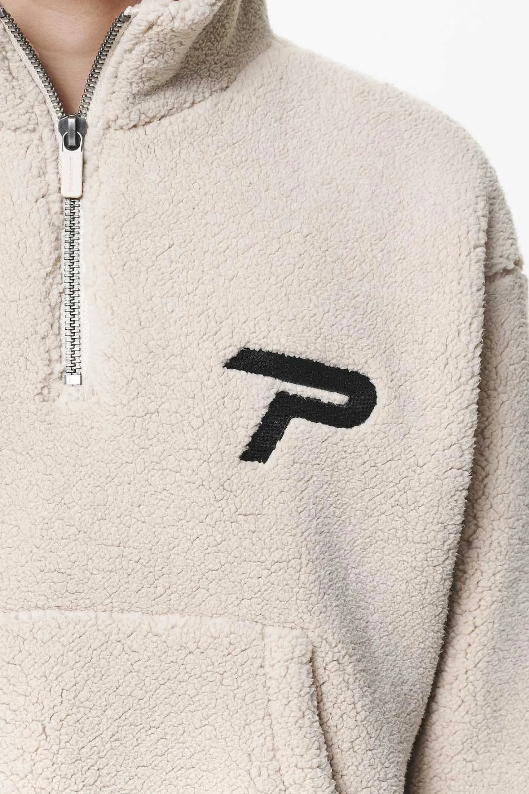 Pegador Sweaters|Defoe Teddy Halfzip Sweater Dust Cream