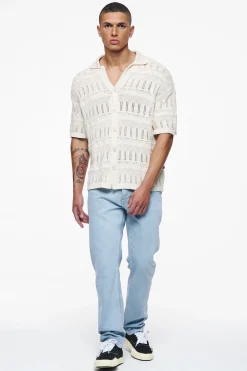 Pegador Shirts|Degraves Crochet Shirt Unbleached