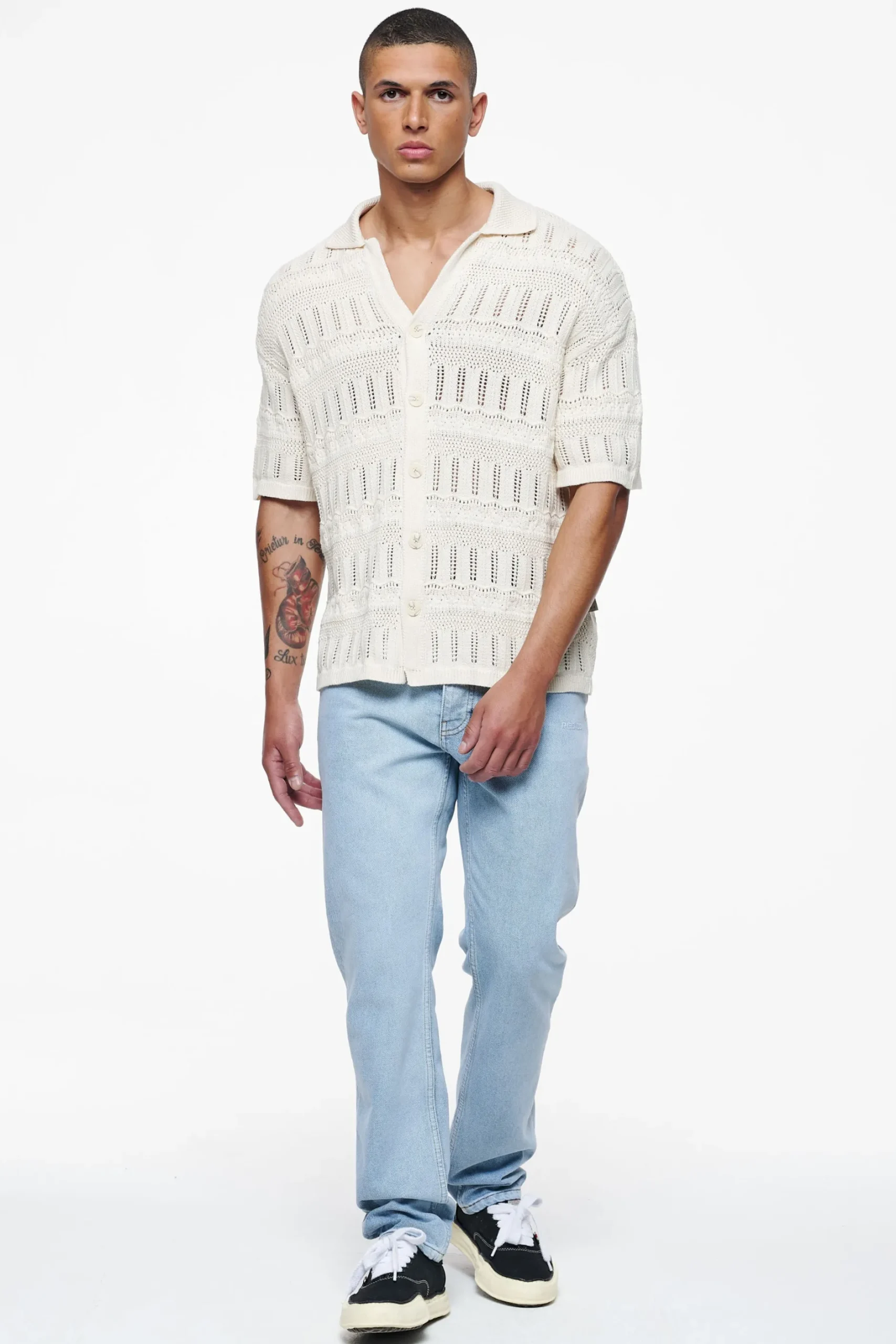 Pegador Shirts|Degraves Crochet Shirt Unbleached