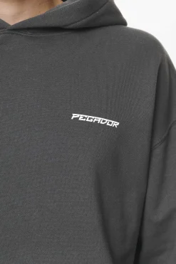 Pegador Hoodies|Devon Oversized Hoodie Washed Volcano Grey
