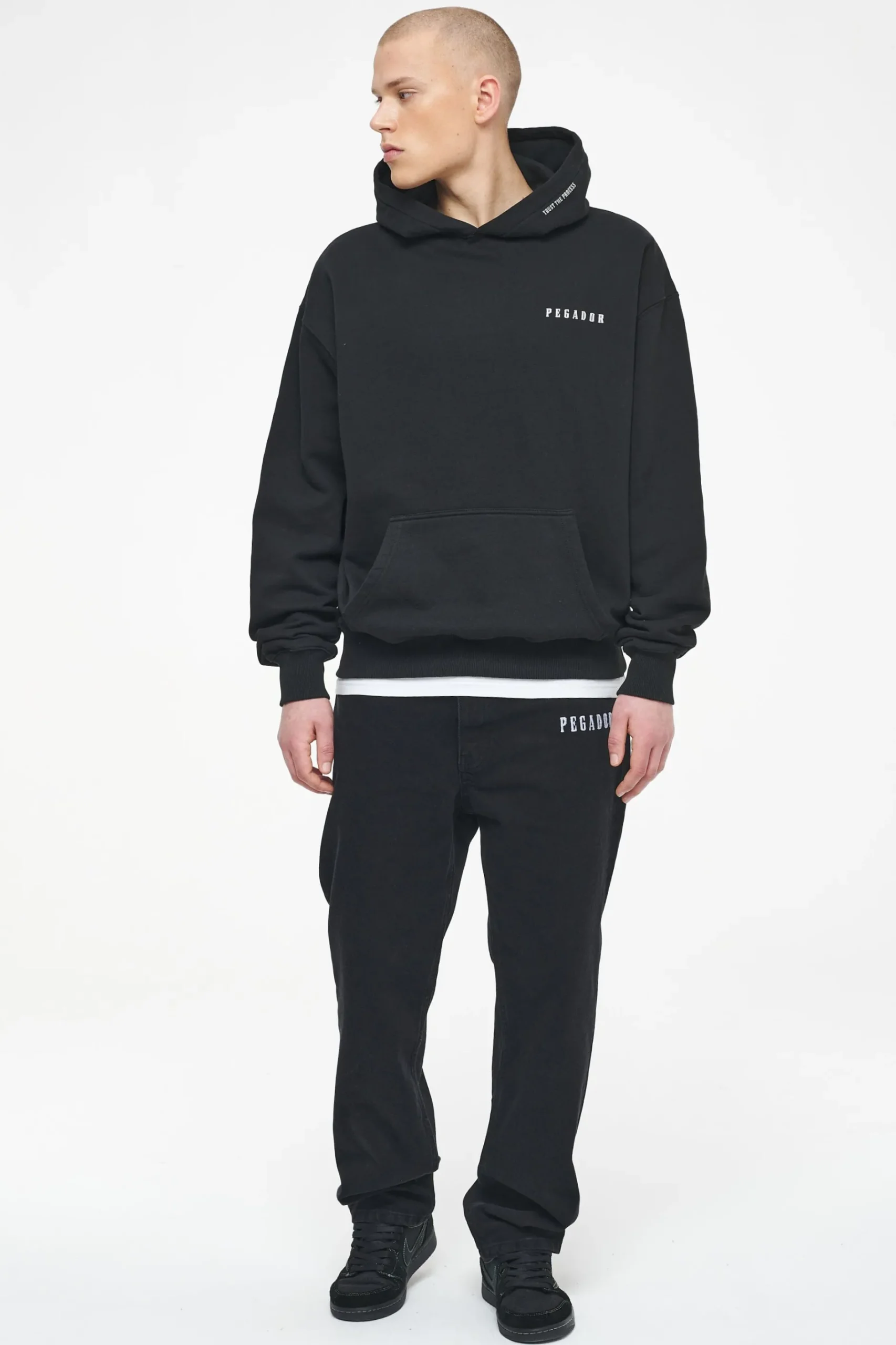 Pegador Hoodies|Dinmont Oversized Hoodie Vintage Washed Black Ink