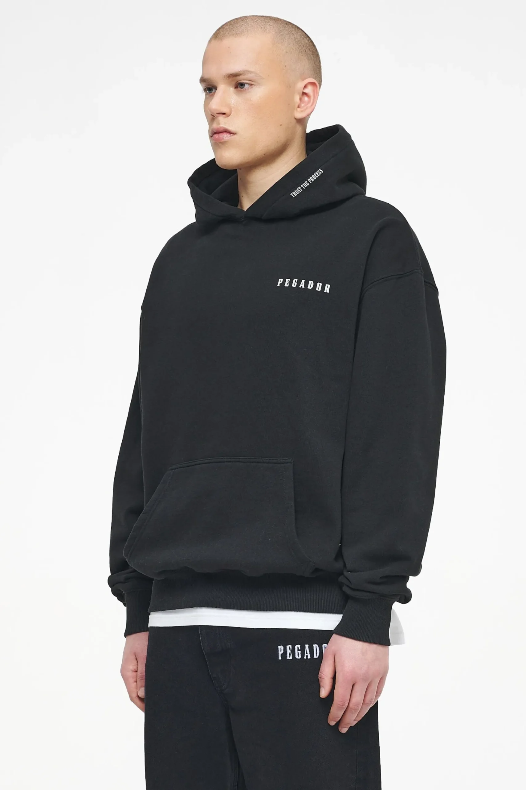 Pegador Hoodies|Dinmont Oversized Hoodie Vintage Washed Black Ink