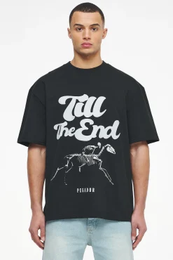 Pegador Tees|Dinmont Oversized Tee Vintage Washed Black Ink